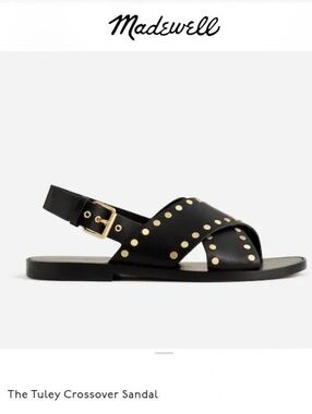 Madewell The Tuley Crossover Sandal in True Black 8